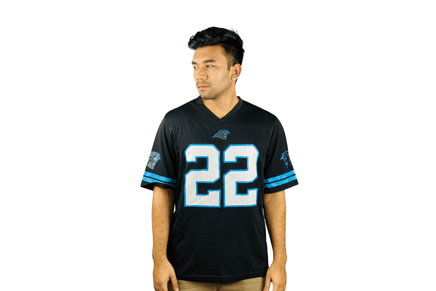 NFL Summer Mesh Jersey - Black with Blue/White Print