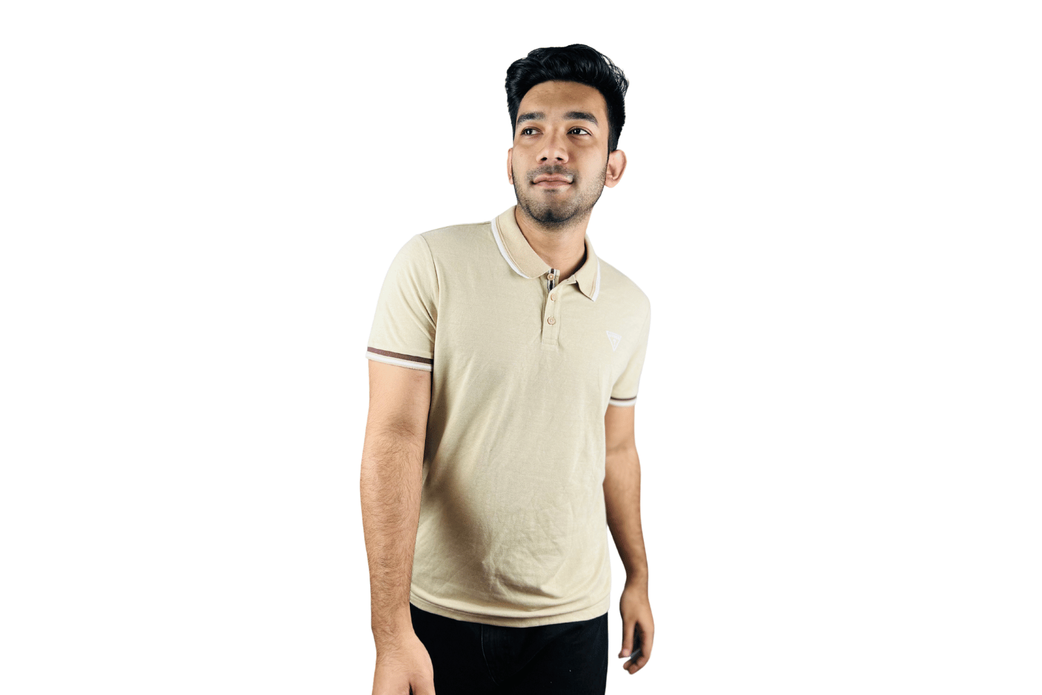 Guess Radiant Comfort Yellowish-White Polo Shirt