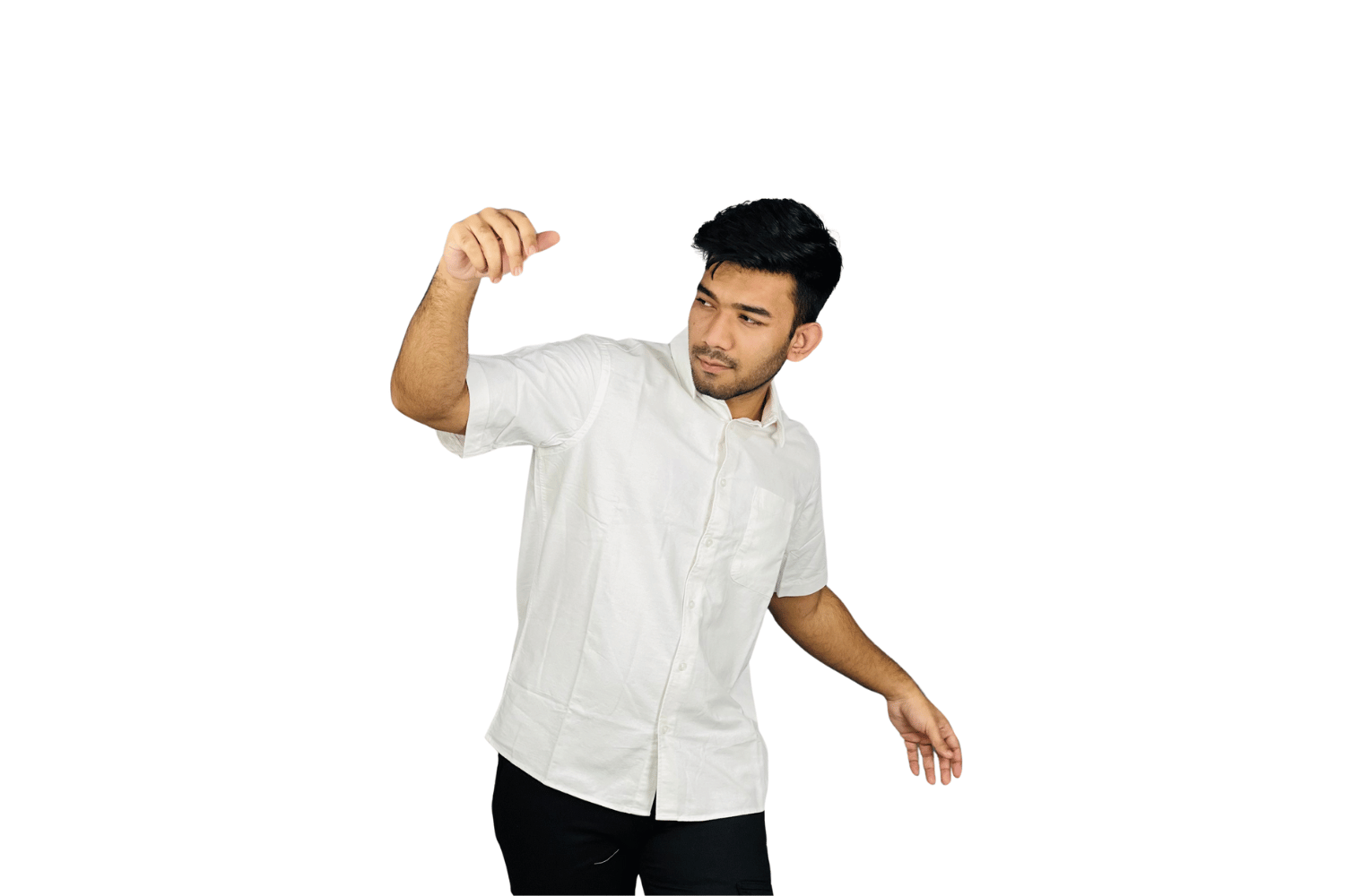 Classic Comfort: Men's White half Sleeve Shirt