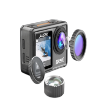 Ausek AT-S81TR 5K Action Camera with Dual Screens, Waterproof Case, and 170-Degree Wide-Angle Lens - Perfect for Extreme Sports and Outdoor Activities