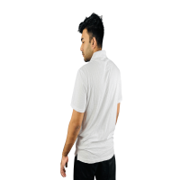 Pure Comfort: White Cotton Polo for Men