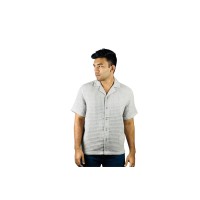 White Hawaii Ash Cotton Dotted Shirt